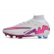Nike Zoom Mercurial Superfly Elite IX FG Blanc Rose Bleu