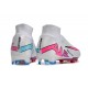 Nike Zoom Mercurial Superfly Elite IX FG Blanc Rose Bleu