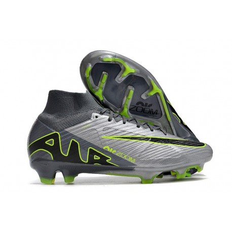 Nike Zoom Mercurial Superfly Elite IX FG Gris Noir Vert