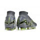 Nike Zoom Mercurial Superfly Elite IX FG Gris Noir Vert