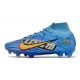 Nike Zoom Mercurial Superfly Elite IX FG X Mbappe Bleu Baltique Blanc