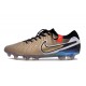 Crampons Nike Tiempo Legend X Elite FG Future Heritage Seda Dorada Metálica Moneda Negro
