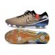 Crampons Nike Tiempo Legend X Elite FG Future Heritage Seda Dorada Metálica Moneda Negro