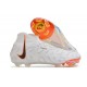 Crampons de Foot Nike Phantom Luna Elite FG Blanc Noir Orange Total