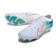 Crampons Nike Zoom Mercurial Vapor 15 Elite FG Blanc Bleu Or