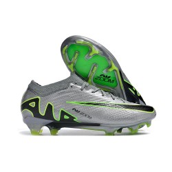 Crampons Nike Zoom Mercurial Vapor 15 Elite FG Gris Noir Vert