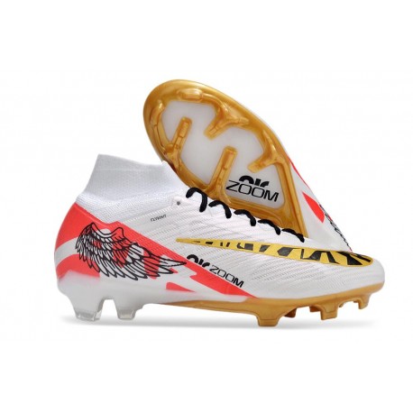 Nike Zoom Mercurial Superfly Elite IX FG MR Blanc Rouge Or