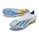 Crampon adidas X Crazyfast.1 LL FG Blanc Bleu Or