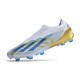 Crampon adidas X Crazyfast.1 LL FG Blanc Bleu Or
