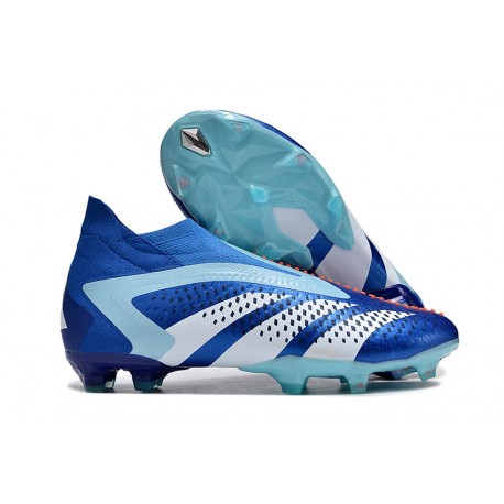 adidas Performance Predator Accuracy+ FG Bleu Blanc