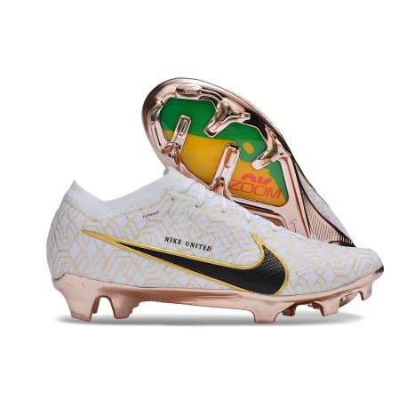 Crampons Nike Zoom Mercurial Vapor 15 Elite FG Blanc Noir Or