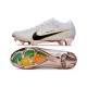 Crampons Nike Zoom Mercurial Vapor 15 Elite FG Blanc Noir Or