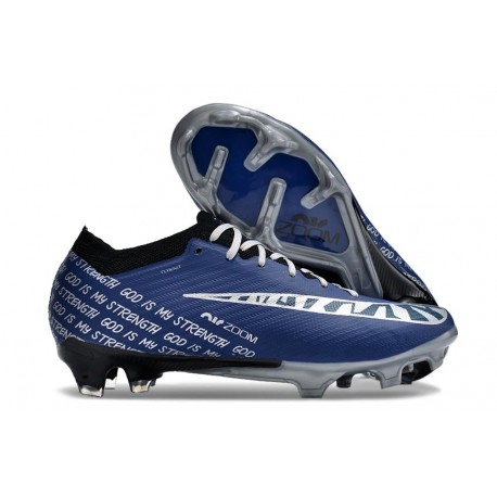 Crampons Nike Zoom Mercurial Vapor 15 Elite FG Bleu Argent