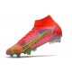 Nike Mercurial Superfly 8 Elite SG Chaussures Rubis Argent Metallique