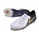 Chaussure Nike Phantom Luna 2 Elite L FG Blanc Noir Pièce Dor Métallique