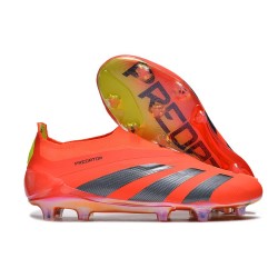 Chaussures de football adidas Predator Elite LL FG Rouge Noir Jaune 