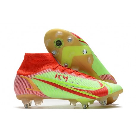 Nike Mercurial Superfly 8 Elite SG Chaussures Vert Rouge