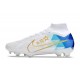 Nike Zoom Mercurial Superfly Elite IX FG Blanc Bleu Or