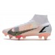 Nike Mercurial Superfly 8 Elite SG Chaussures Blanc Noir Carmin Rose