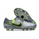 Crampons Nike Tiempo Legend X Elite FG Gris Noir Vert