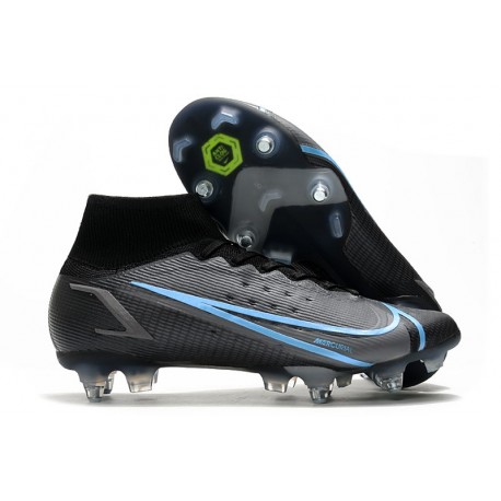 Nike Mercurial Superfly 8 Elite SG Chaussures Noir Gris Acier