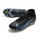 Nike Mercurial Superfly 8 Elite SG Chaussures Noir Gris Acier
