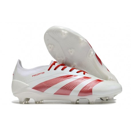 adidas Predator Elite FG Blanc Rouge