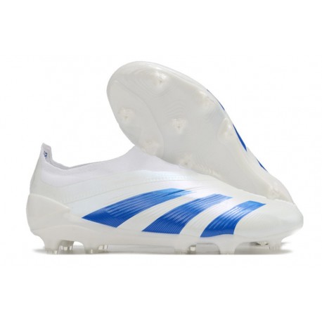 Chaussures de football adidas Predator Elite LL FG Blanc Bleu
