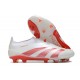 Chaussures de football adidas Predator Elite LL FG Blanc Rouge