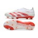Chaussures de football adidas Predator Elite LL FG Blanc Rouge