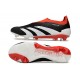 Chaussures de football adidas Predator Elite LL FG Noir Banc Rouge Solaire