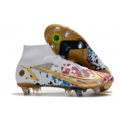 Nike Mercurial Superfly VIII Elite SG Ronaldo CR7 Blanc Or Rouge
