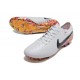 Crampons Nike Tiempo Legend X Elite FG Blanc Noir Orange