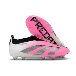 Chaussures de football adidas Predator Elite LL FG Rose Blanc Noir