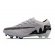 Crampons Nike Zoom Mercurial Vapor 15 Elite FG Gris Atmosphere Noir