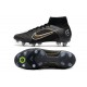 Nike Mercurial Superfly VIII Elite SG Noir Or Métallique Argent Métallique