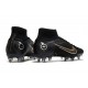 Nike Mercurial Superfly VIII Elite SG Noir Or Métallique Argent Métallique