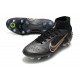 Nike Mercurial Superfly VIII Elite SG Noir Or Métallique Argent Métallique