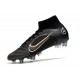 Nike Mercurial Superfly VIII Elite SG Noir Or Métallique Argent Métallique