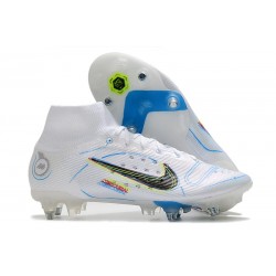 Nike Mercurial Superfly VIII Elite SG Ballon Gris Bleu Foncé