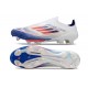 Crampons adidas F50+ LL FG Advancement – Blanc Rouge Bleu