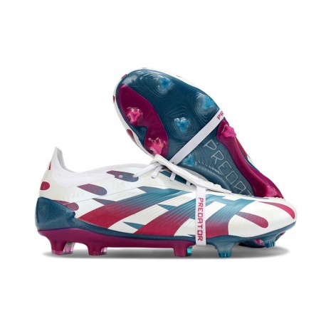 adidas Predator Elite Tongue FG Blanc Rouge Bleu