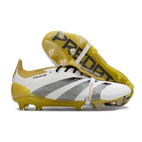 adidas Predator Elite Tongue FG Blanc Or Argent