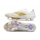 Nouvelle adidas F50+ Elite FG Day Spark - Blanc Doré Blanc