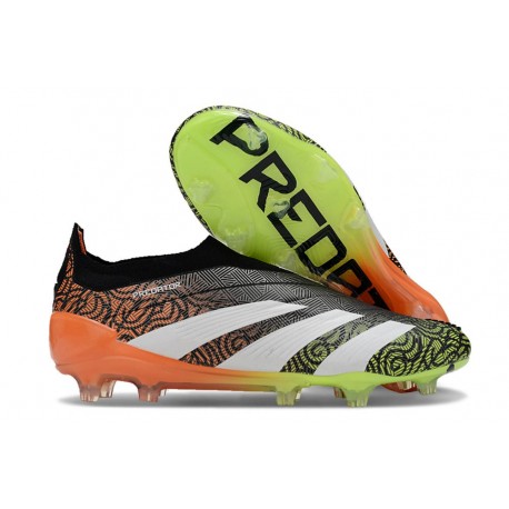Chaussures de football adidas Predator Elite LL FG Orange Noir Blanc Vert