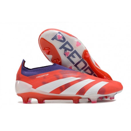 Chaussures de football adidas Predator Elite LL FG Rouge Blanc