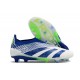 Chaussures de football adidas Predator Elite LL FG Bleu Blanc Vert