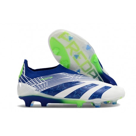 Chaussures de football adidas Predator Elite LL FG Bleu Blanc Vert
