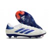 adidas Copa Pure II Elite + FG Cuir Blanc Ftwr Bleu Lucide Rouge Solaire