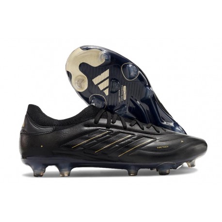 adidas Copa Pure II Elite + FG Cuir Noir Carbone Or Métallique